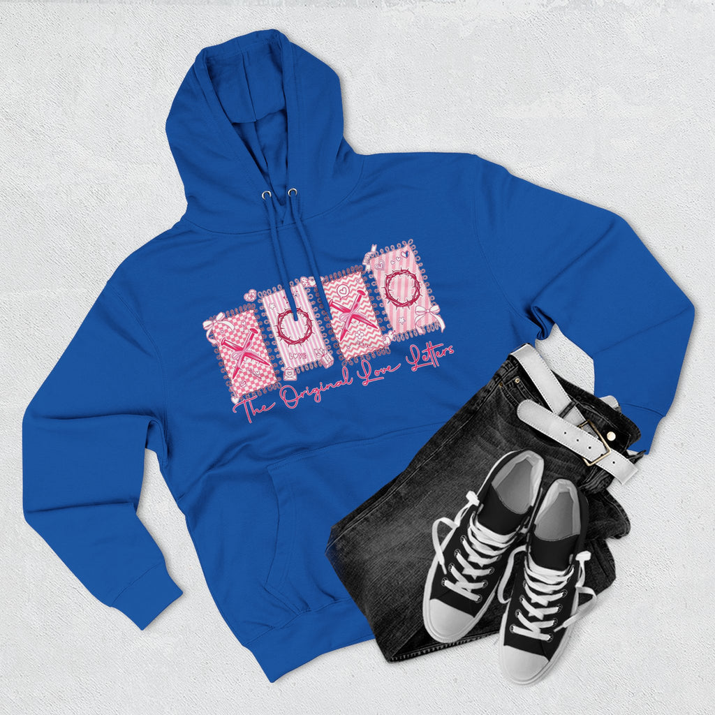Hoodie  Pink XOXO Three Panel Love Letters Fleece Hoodie