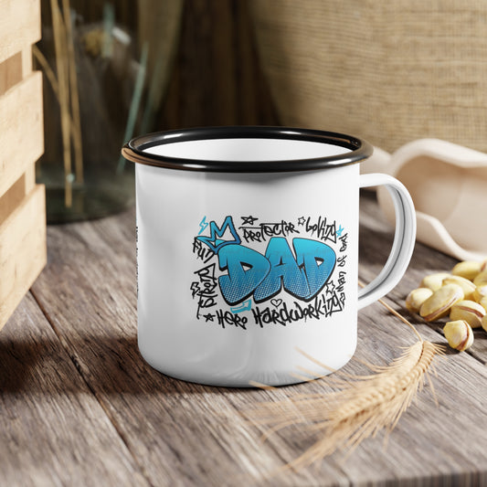 Cool Dad Enamel Camp Cup, Camping Mug for Father's Day, Outdoor Coffee Cup, Retro Dad Gift, Unique Camping Gear
