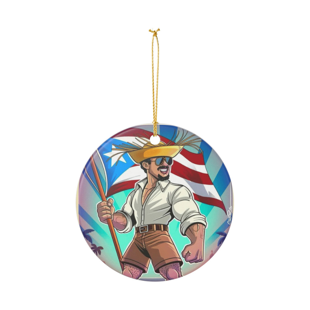 Puerto Rico Proud Glass Ornament – Sports, Music & TV Island Icons Benito