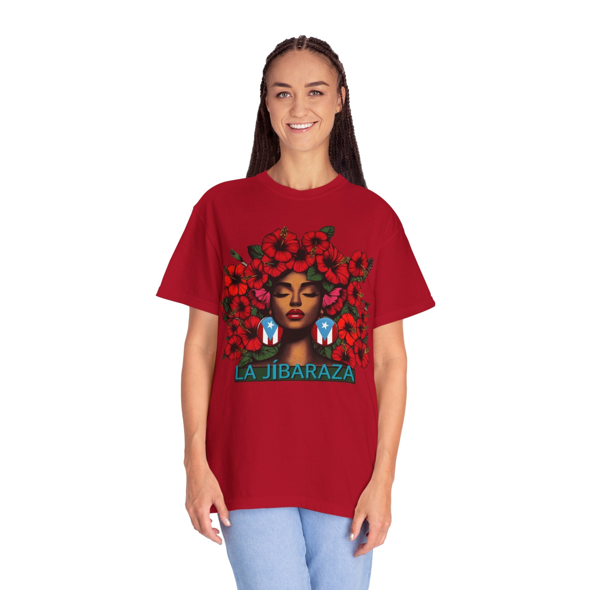 Puerto Rico Navidades T-Shirt — "La Jíbaraza" Floral Puerto Rican Pride Tee