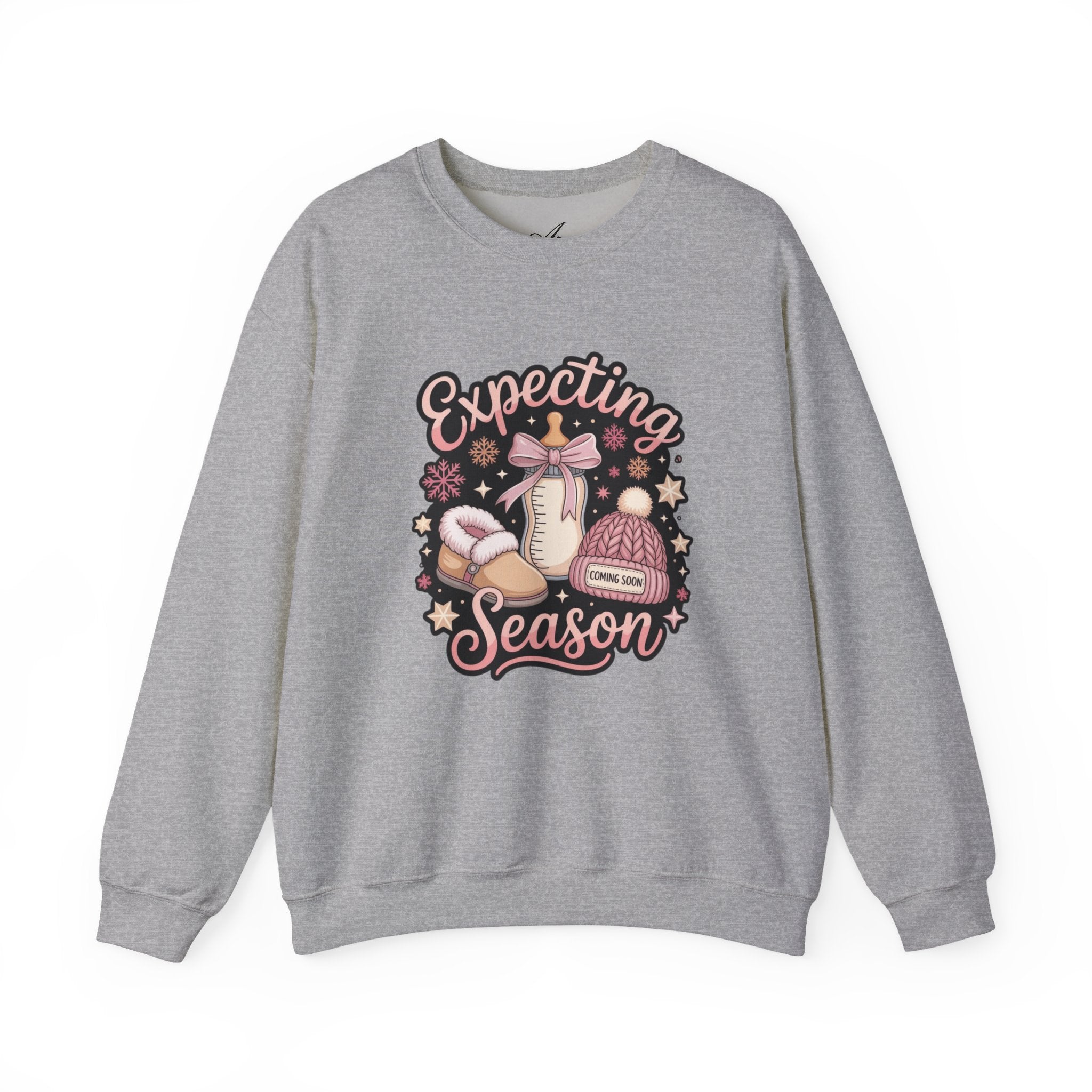 Expecting Season Sweatshirt  Cute Pregnancy Announcement Pullover Cartoon Christmas T-shirts and Sweaters