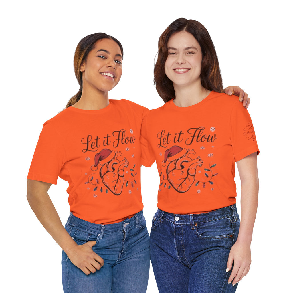 Let It Flow Heart Tee  Christmas Anatomical Heart Shirt