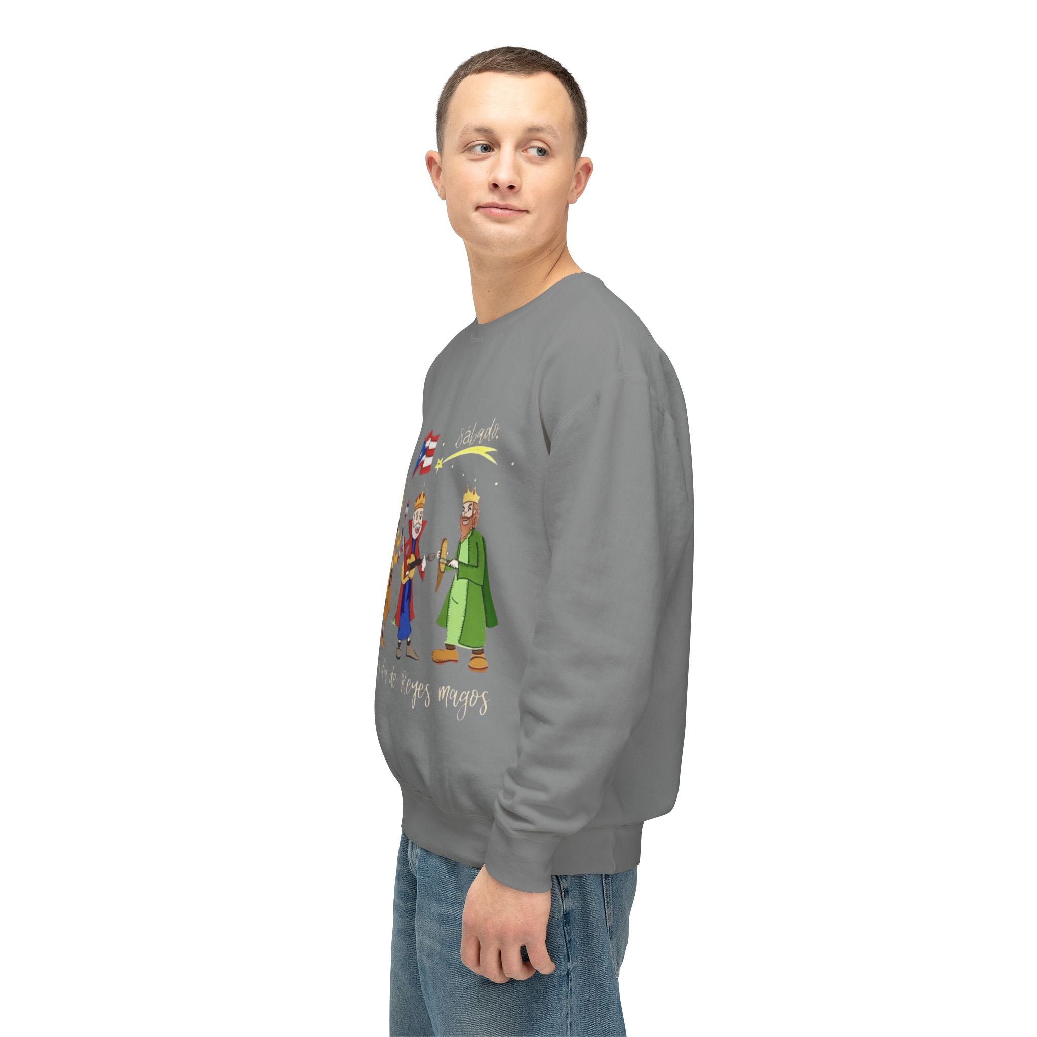 Three Kings Sweatshirt  'Feliz Día De Los Reyes Magos' Holiday Crewneck Christmas T-shirts and sweaters