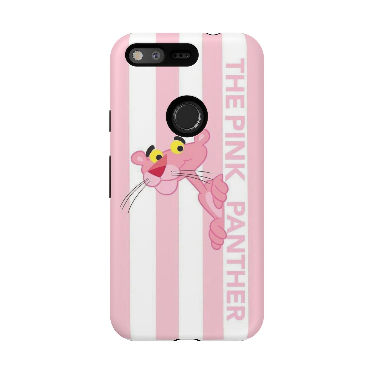Pink Panther Tough Case Retro Striped Phone Case with "The Pink Panther" Design