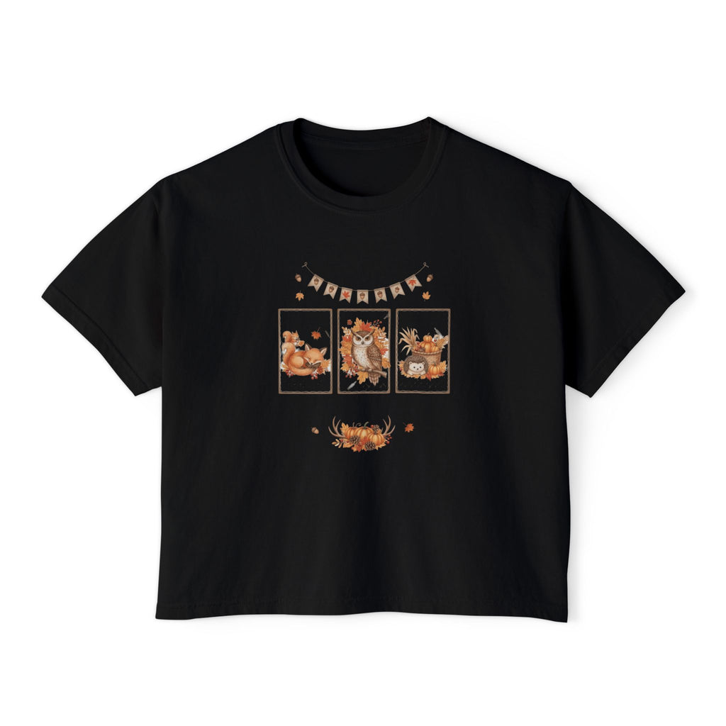 Autumn Vibes Women's Boxy Tee - Cozy Seasonal Apparel, Perfect for Fall Celebrations, Casual Style, Gift for Her, Cute Graphic Top