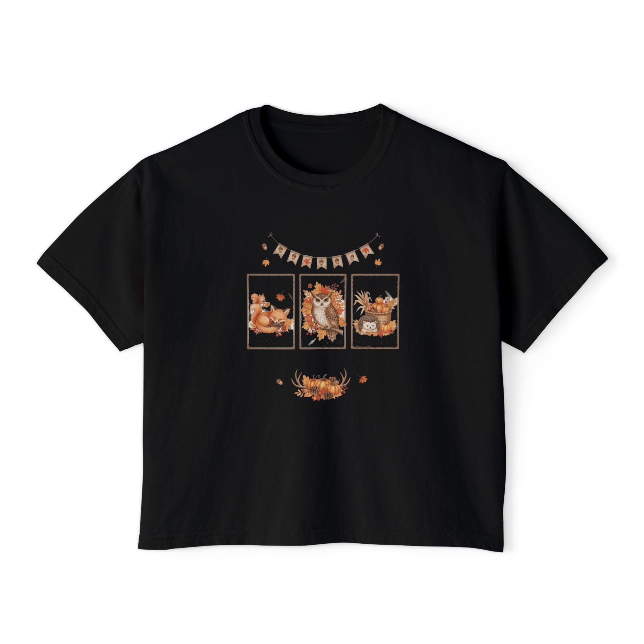Autumn Vibes Women's Boxy Tee - Cozy Seasonal Apparel, Perfect for Fall Celebrations, Casual Style, Gift for Her, Cute Graphic Top