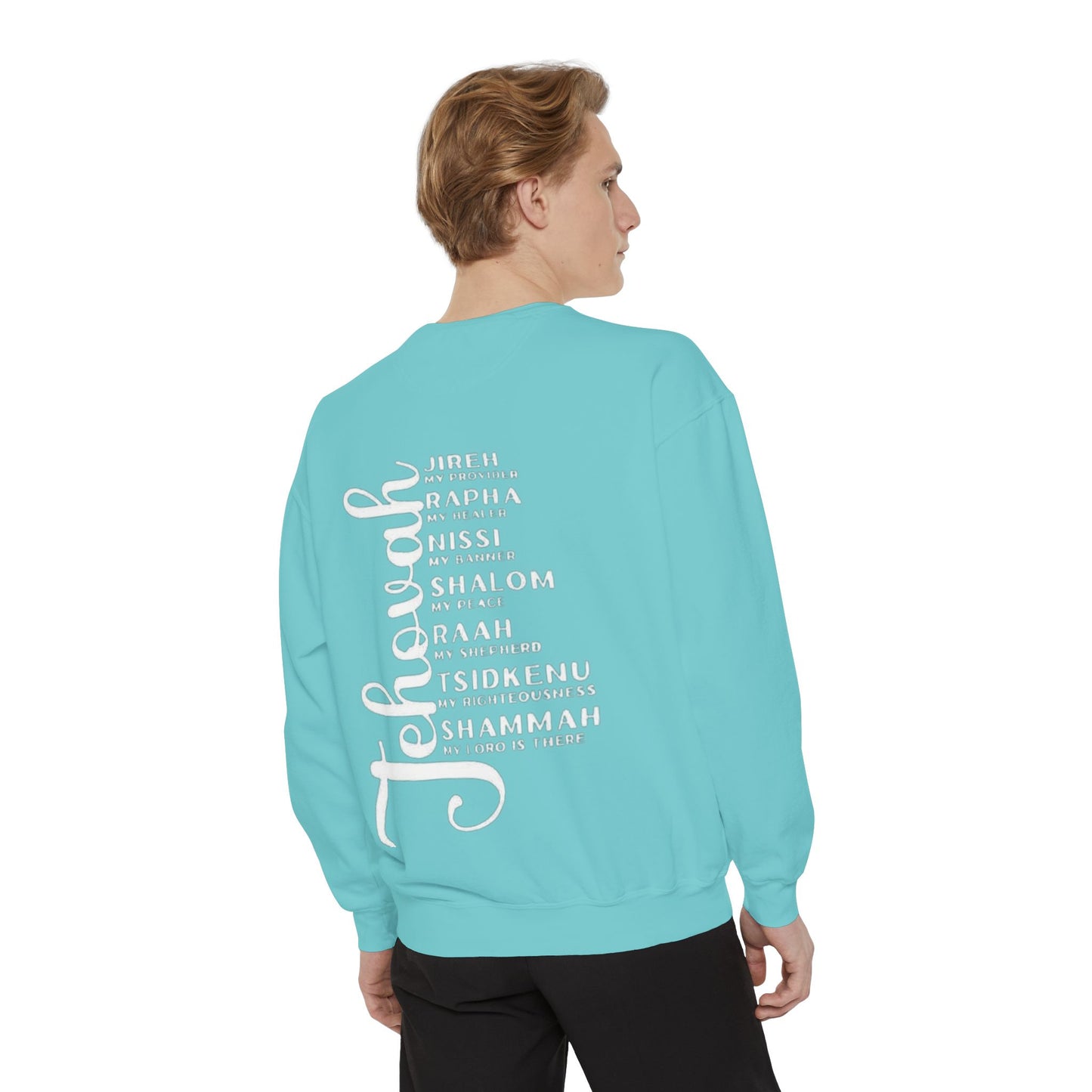 Jehovah Names Sweatshirt  Christian Faith Scriptural Names Pullover