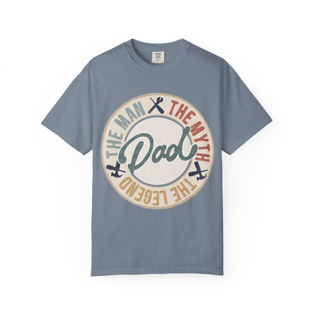 Dad Retro Badge T-Shirt — “Dad: The Man, The Myth, The Legend” Father’s Day Tee