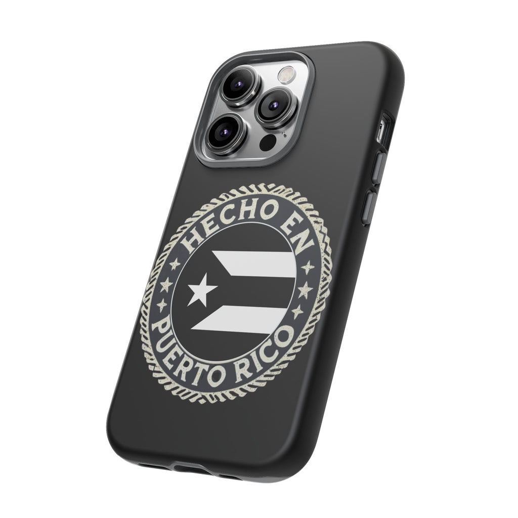 Hecho en Puerto Rico Phone Case  Puerto Rican Flag Emblem Tough Protective Cover