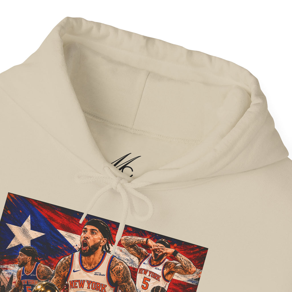 NY-K Retro Player Collage Hoodie — Basketball Fan Sweatshirt