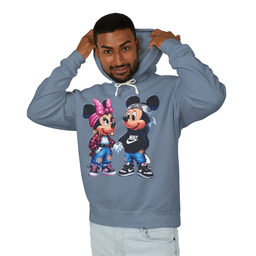 Valentine Cartoon Couple Hoodie  Cute Mickey & Minnie Style Graphic
