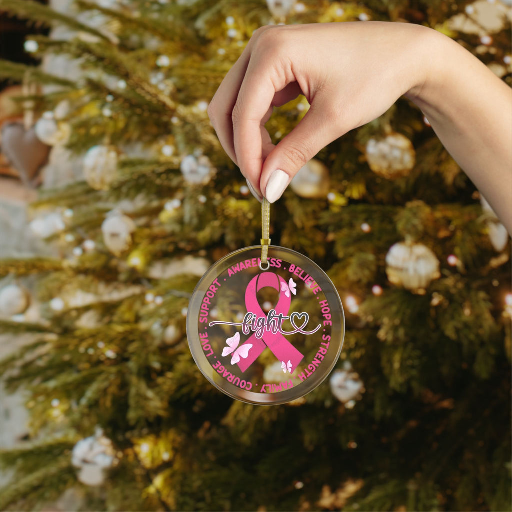 Glass Ornaments cancer survivor Inspirational Gift for Fighters & Survivors
