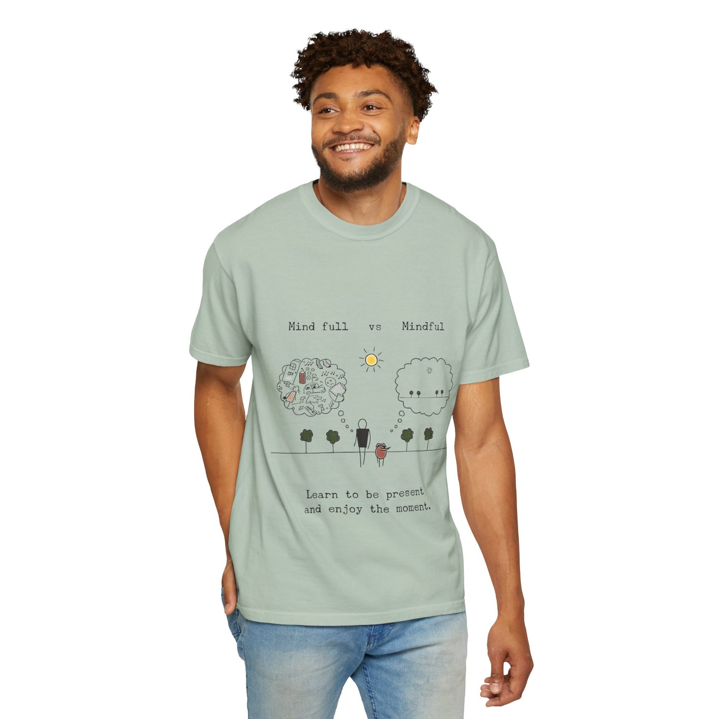 Let your outfit reflect your inner peace. Mindful Living T-Shirt Unisex Tee for Mindfulness, Self-Care, Gift for Yogis, Relaxed Vibe,