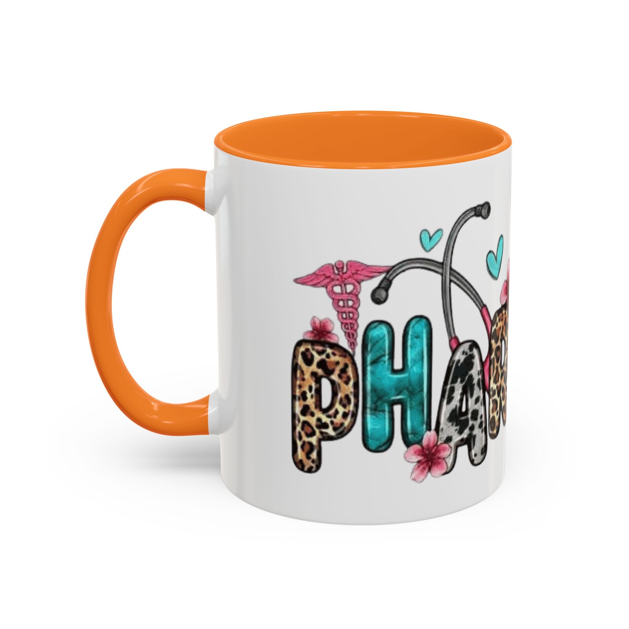 Pharmacy Nurse Coffee Mug — Cute Leopard & Teal Medical Design (11oz/15oz)Christmas mug for all healthcare heroes