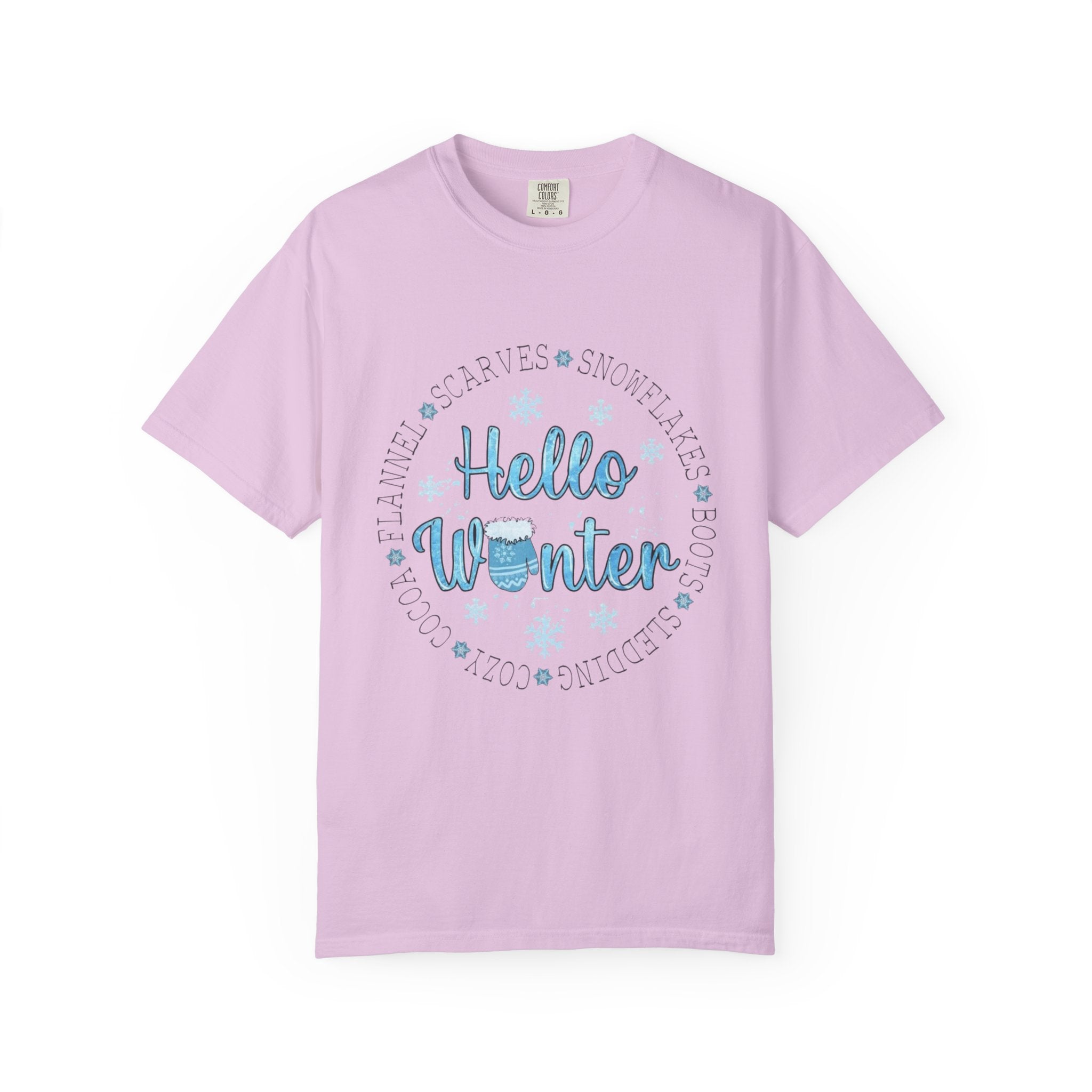 Hello Winter T‑Shirt  Cozy Snowflake Holiday Tee Christmas T-Shirts and Sweatshirts Collection