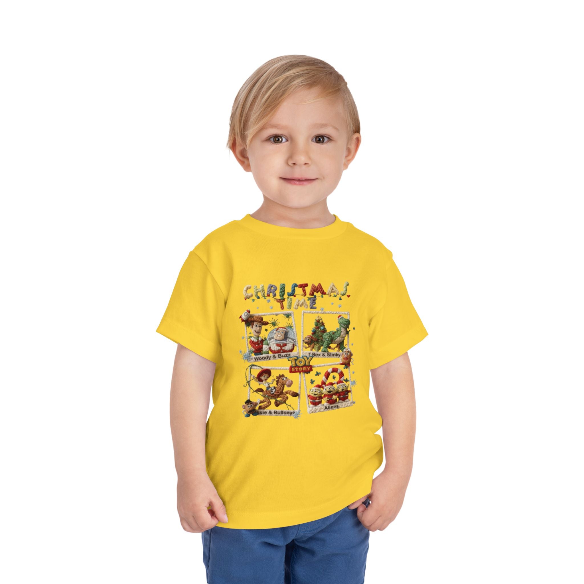 Christmas Time Toddler Tee  Cute Holiday Toy & Santa Print