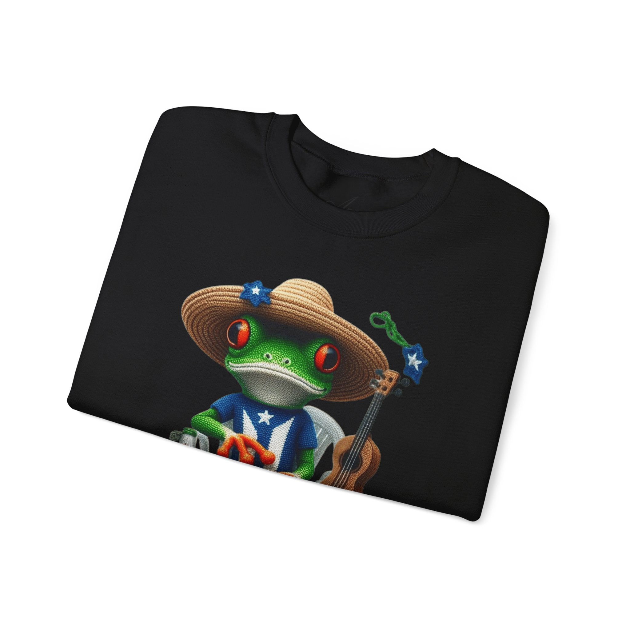 Frog Coqui Crewneck Sweatshirt – Coquito y Medalla Puerto Rican Vibes