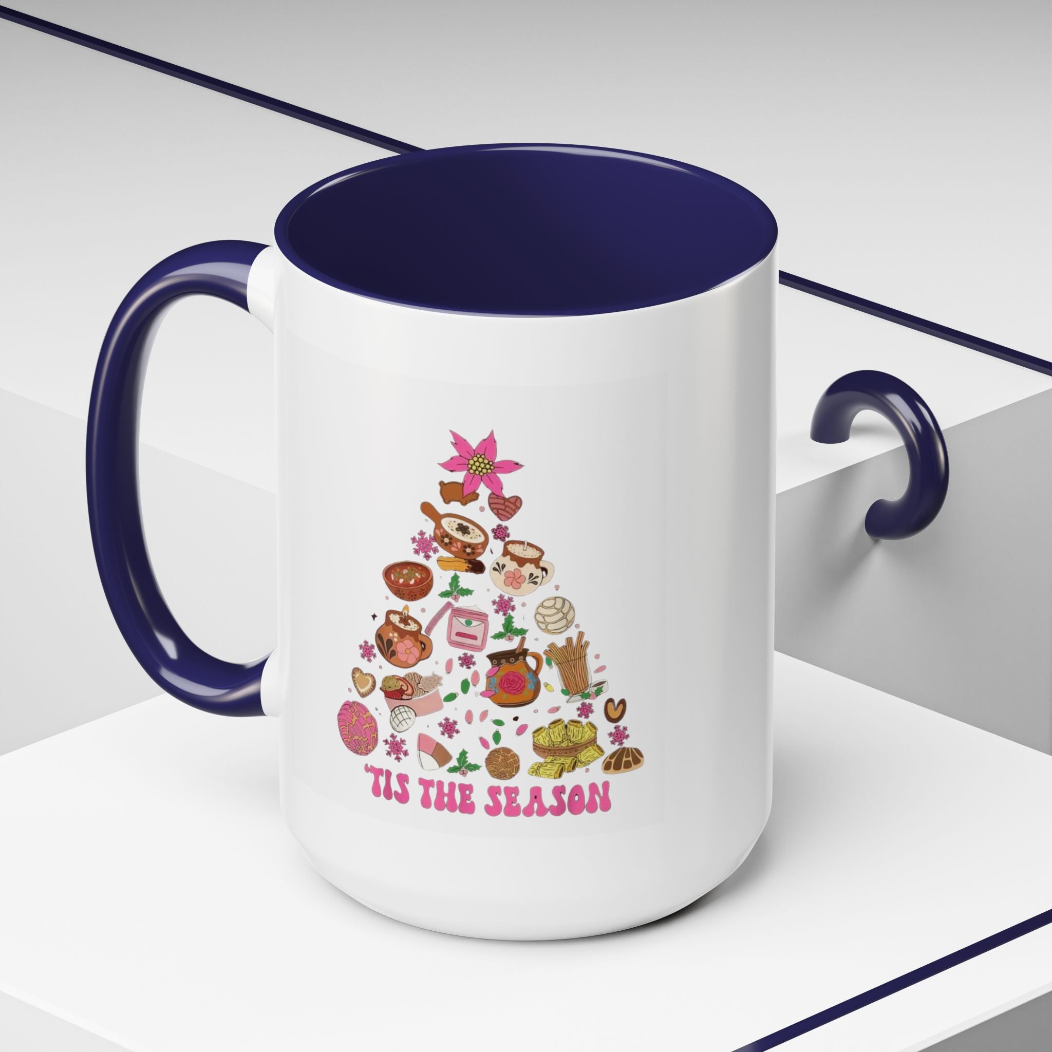 Coffee Mug - 'Tis the Season' Holiday Cookie Tree Accent Mug (11/15oz)