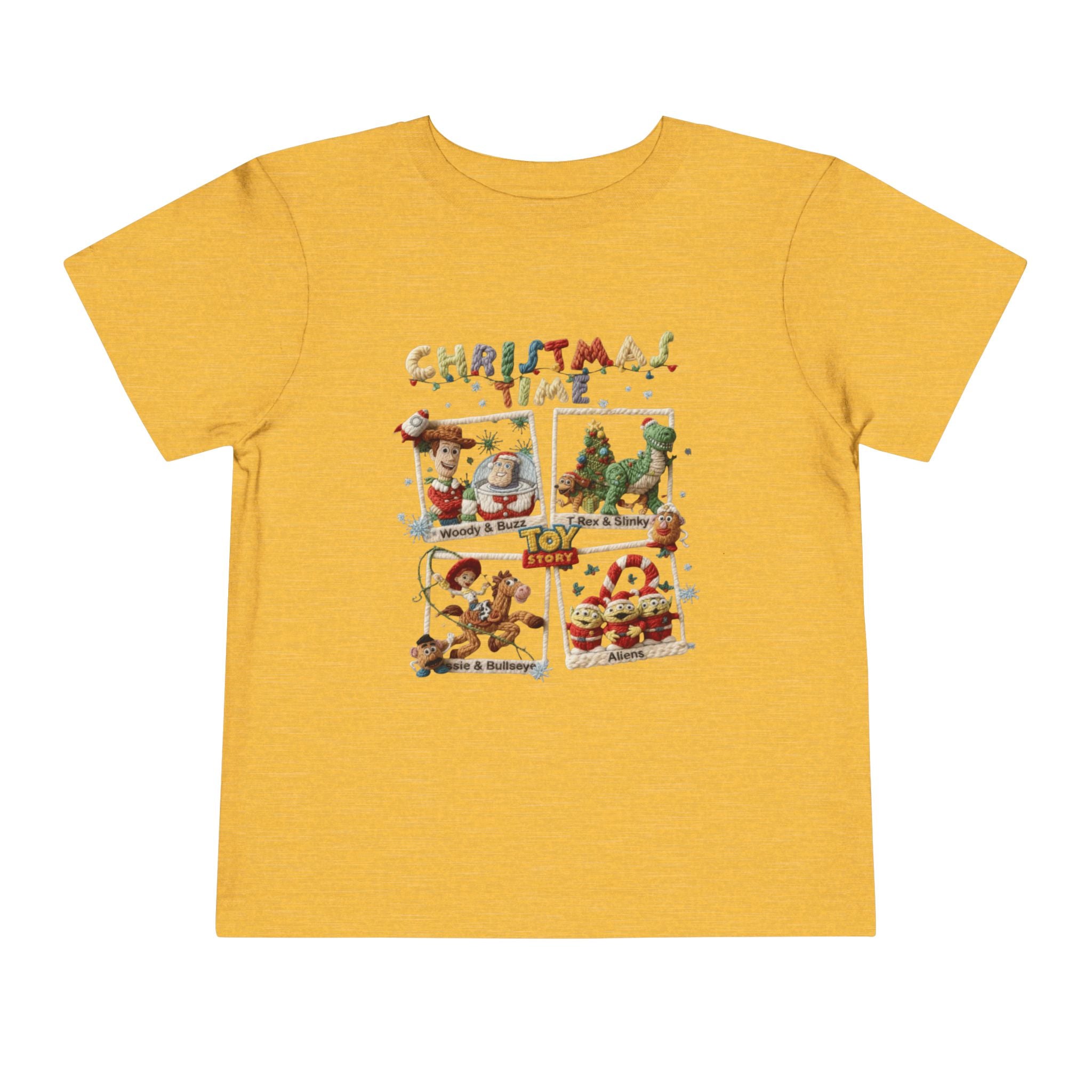 Christmas Time Toddler Tee  Cute Holiday Toy & Santa Print