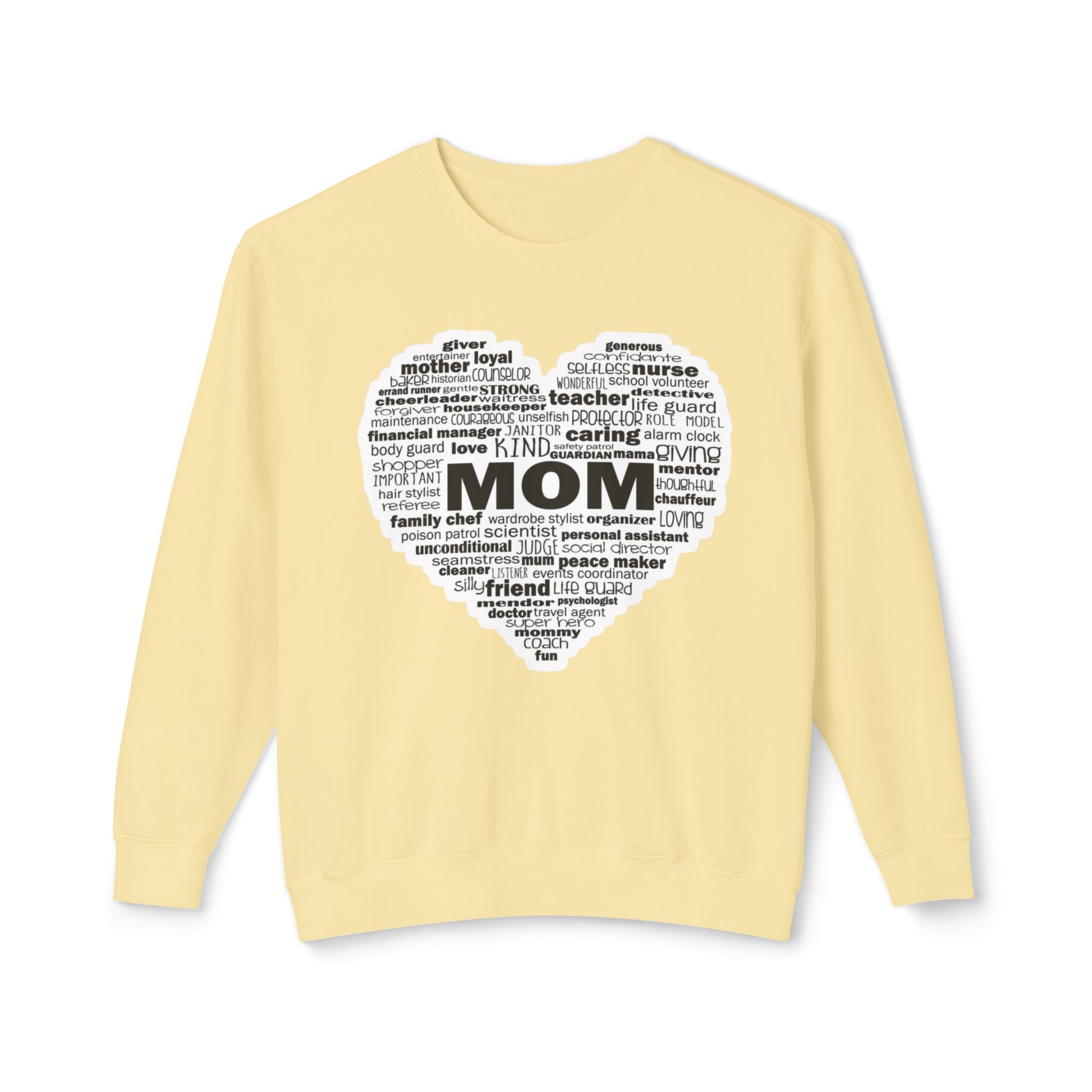Mom Word-Cloud Heart Sweatshirt  Mother's Day Gift