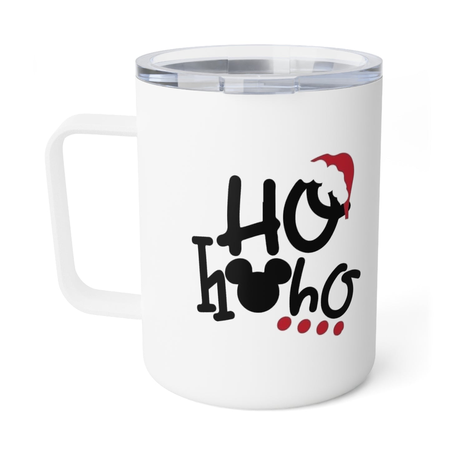 Christmas Mugs | Holiday Coffee Cups with Festive Quotes & Designs Holiday Insulated Coffee Mug - 'Ho Ho Ho' Xmas Gift