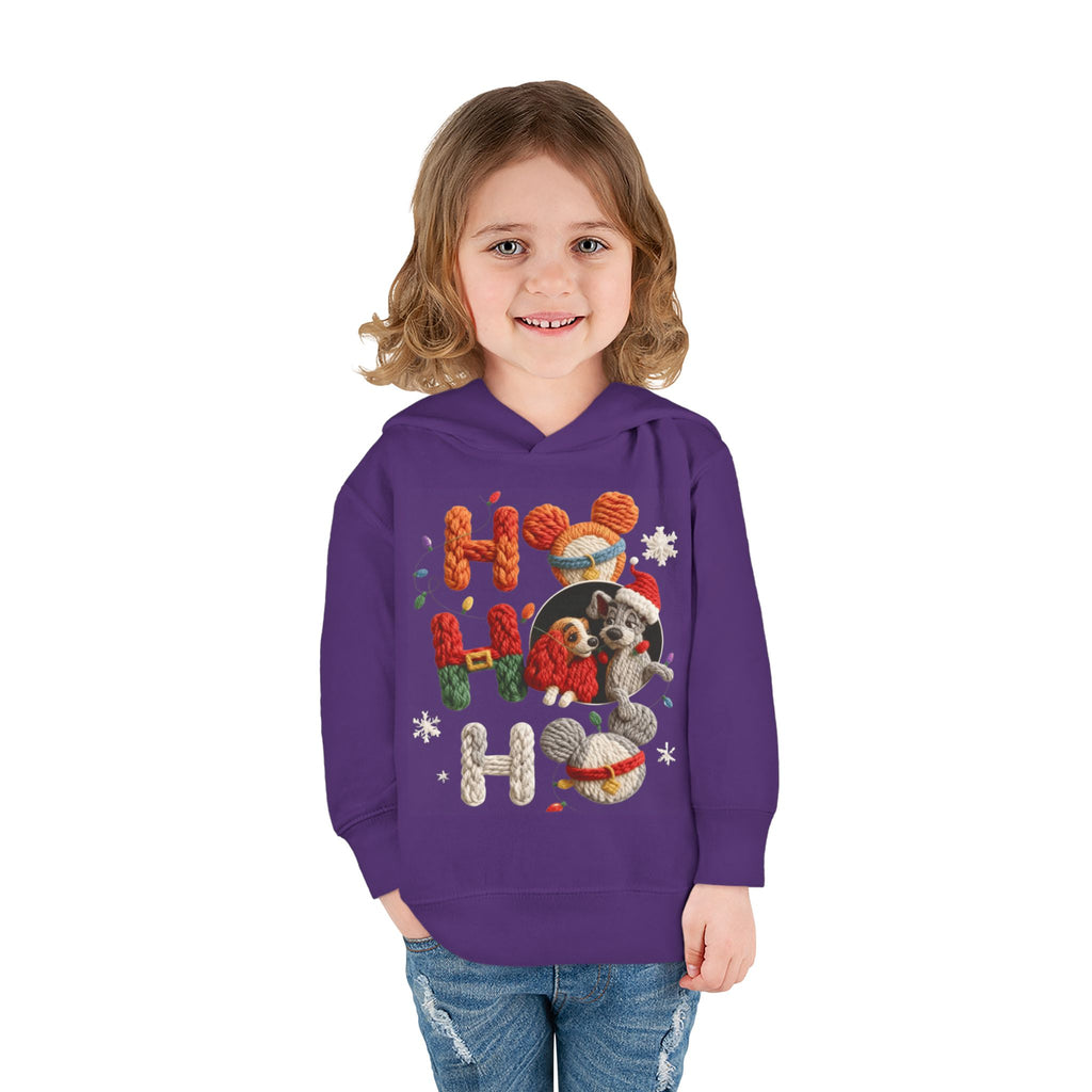 Toddler Hoodie "Ho Ho Ho" Festive Raccoon Christmas Pullover
