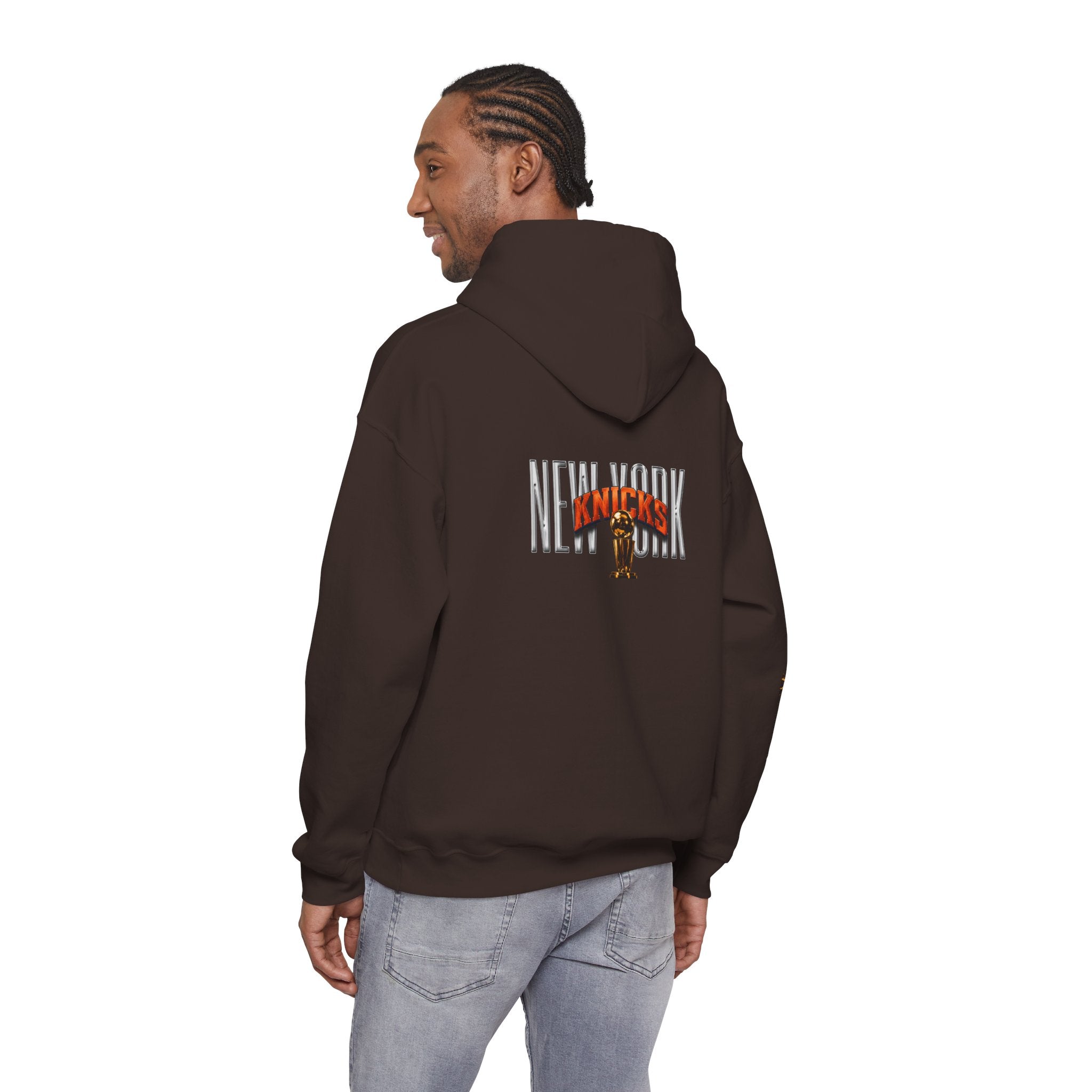 NY-K Retro Player Collage Hoodie — Basketball Fan Sweatshirt