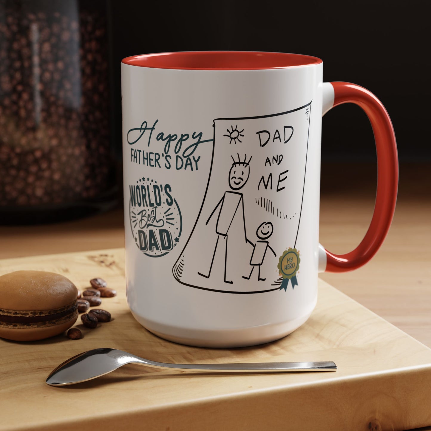 Best Dad Mug Masculine Design Mug Sentimental Fathers Gift Accent Coffee Mug (11, 15oz)