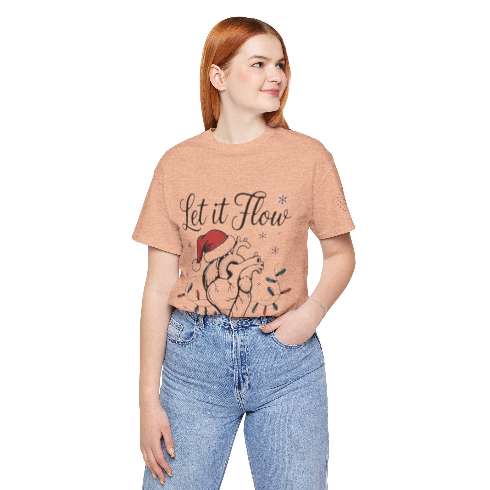 Let It Flow Heart Tee  Christmas Anatomical Heart Shirt