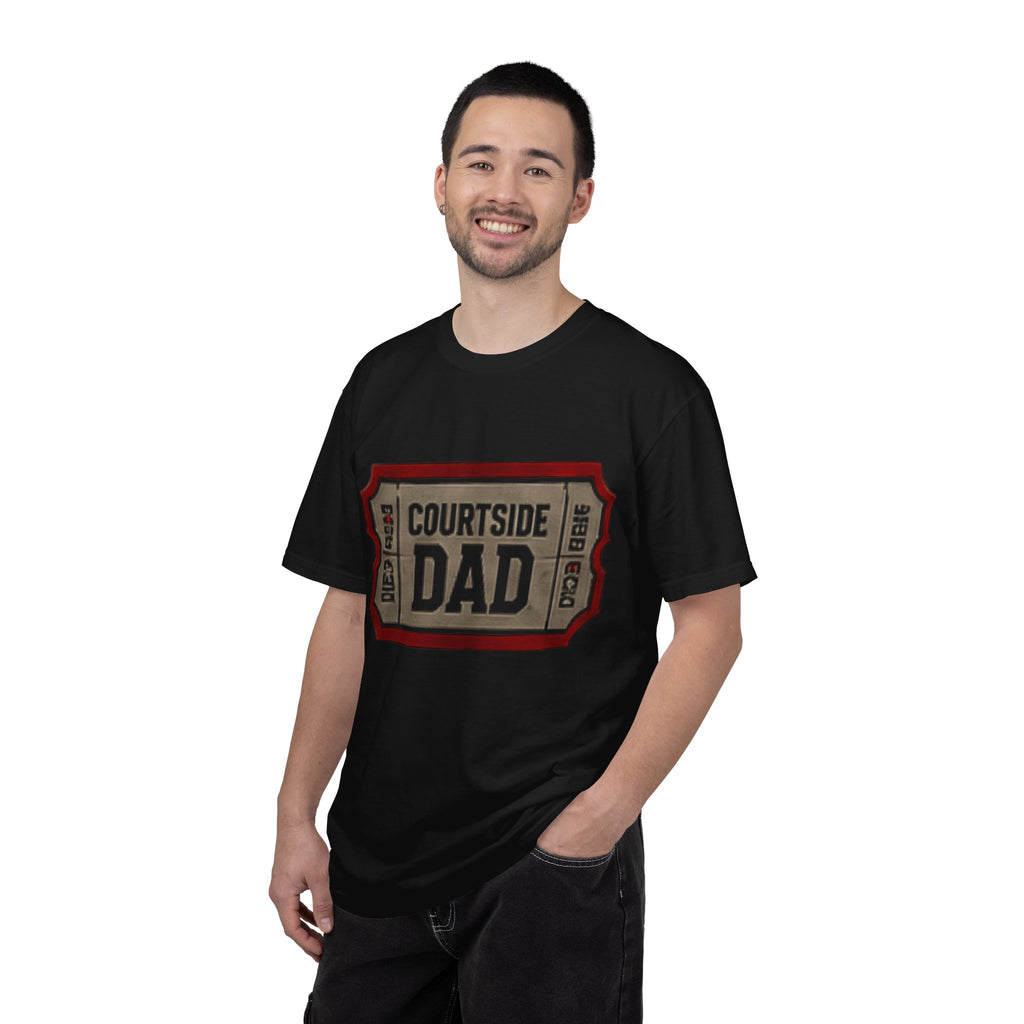 Courtside Dad T-Shirt — Vintage Ticket-Style Basketball Dad Tee