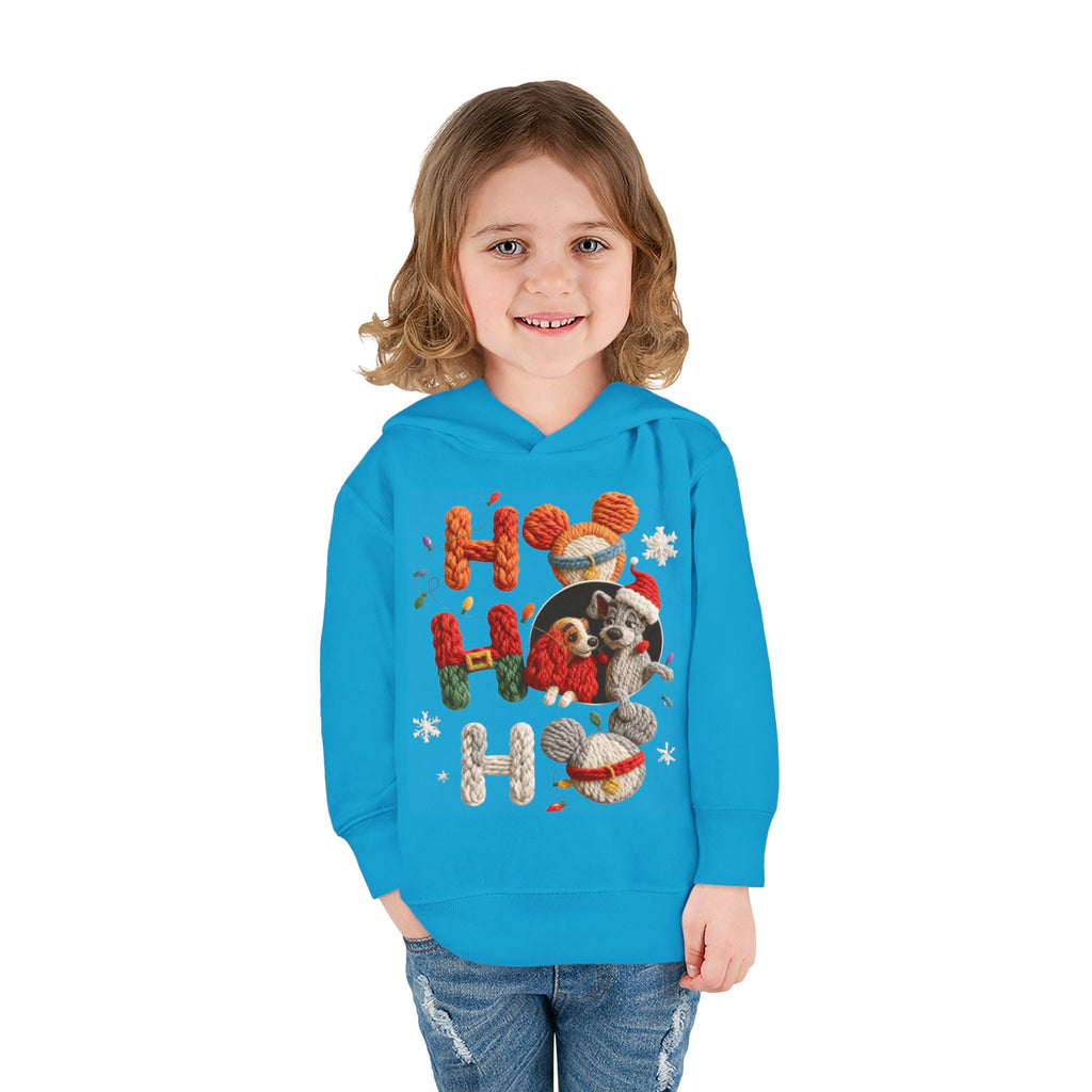 Toddler Hoodie "Ho Ho Ho" Festive Raccoon Christmas Pullover