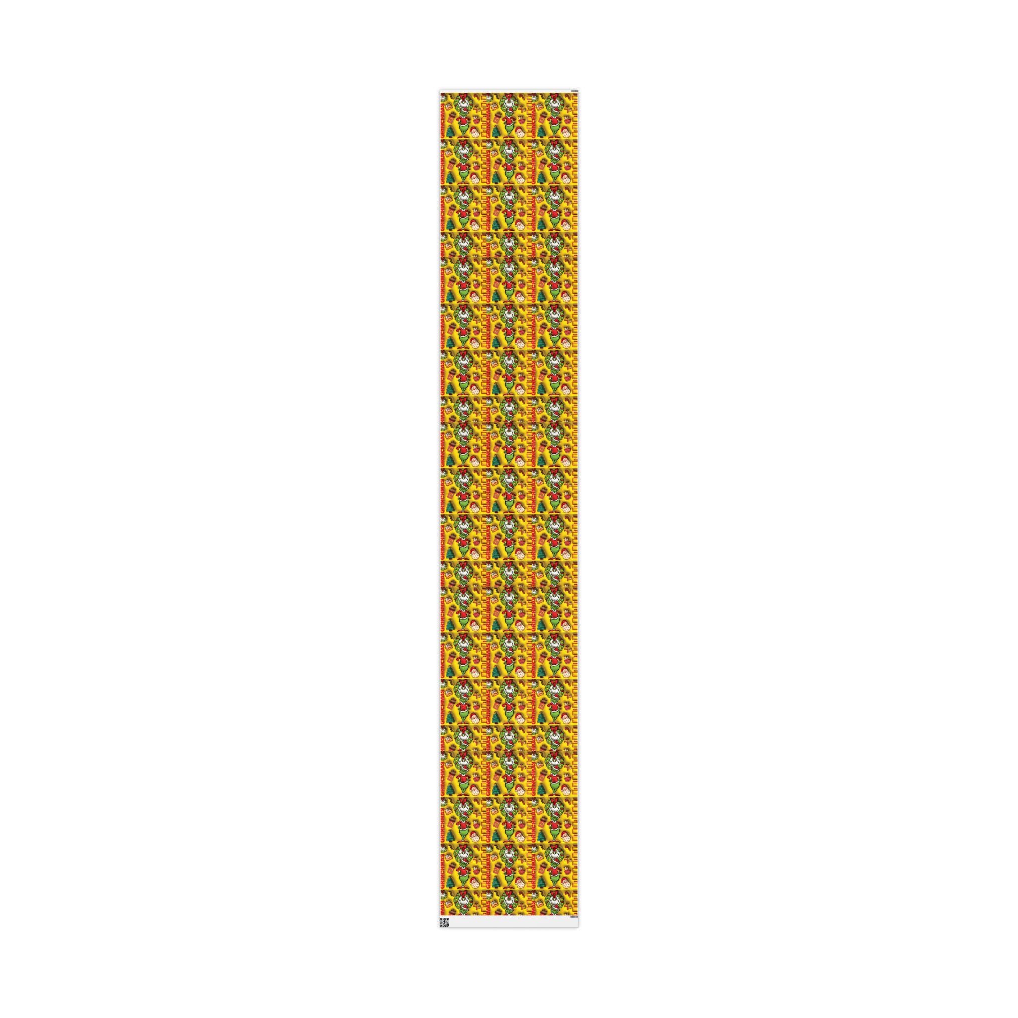 Christmas Wrapping Paper Roll – Retro Santa & Tree Holiday Gift Wrap Festive Wrapping Paper