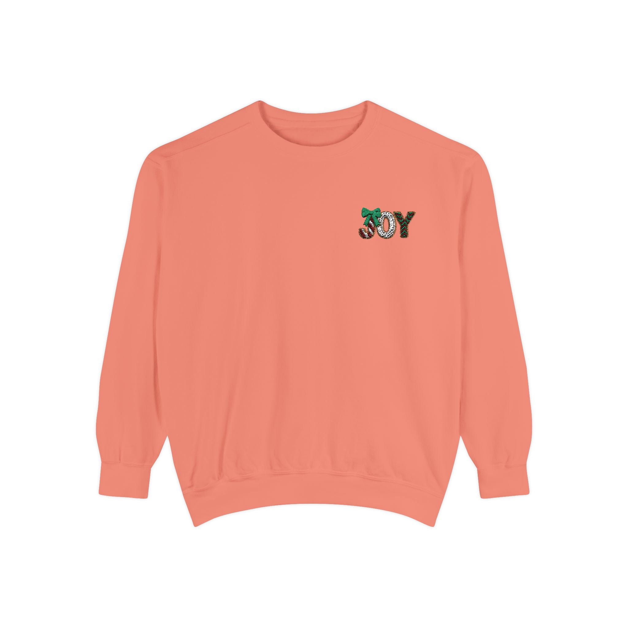 JOY Floral Crewneck Sweatshirt — Holiday Botanical Graphic Christmas T-Shirt & Sweater