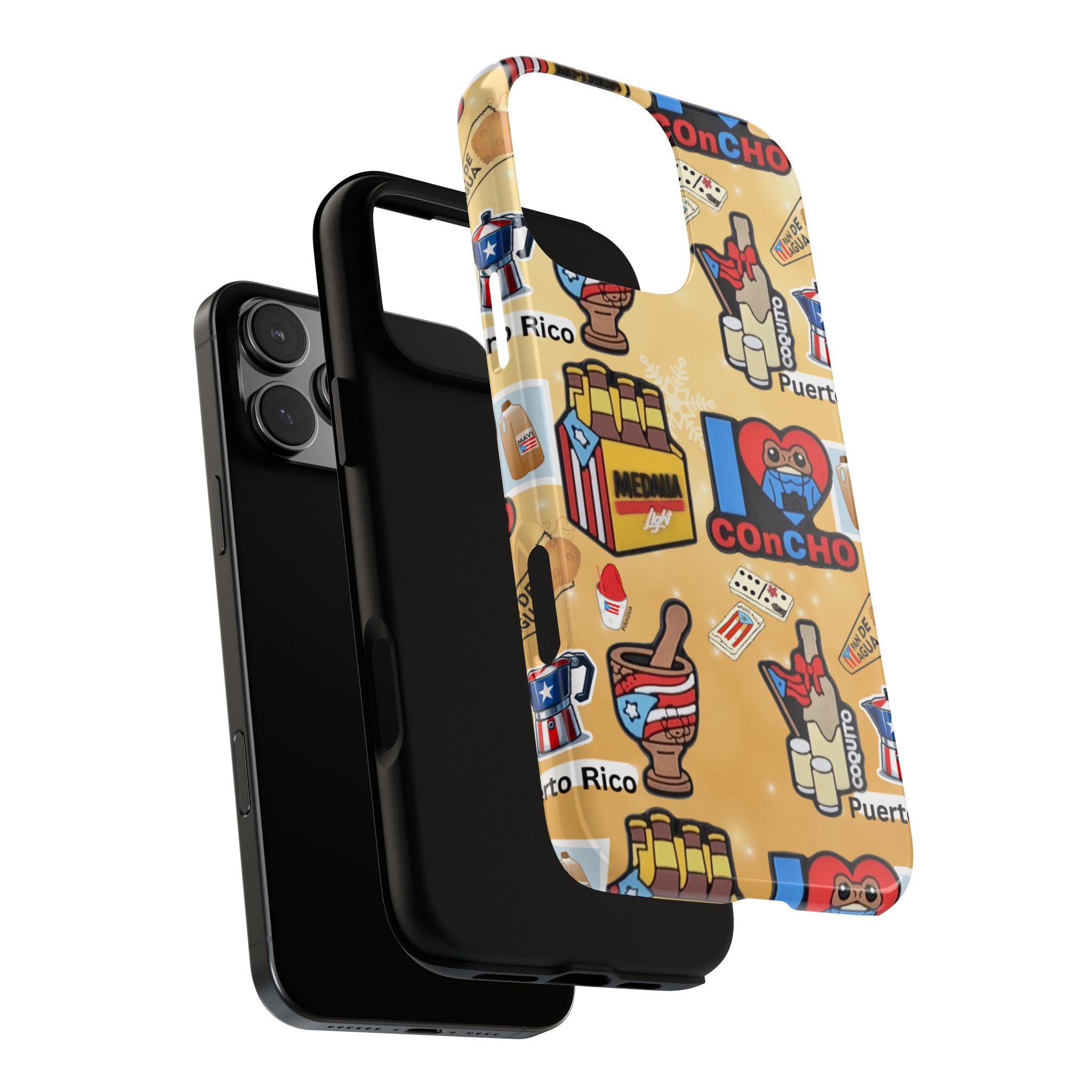 Puerto Rico Sticker Collage Tough Case  ‘I  Concho’ Pattern Phone Case