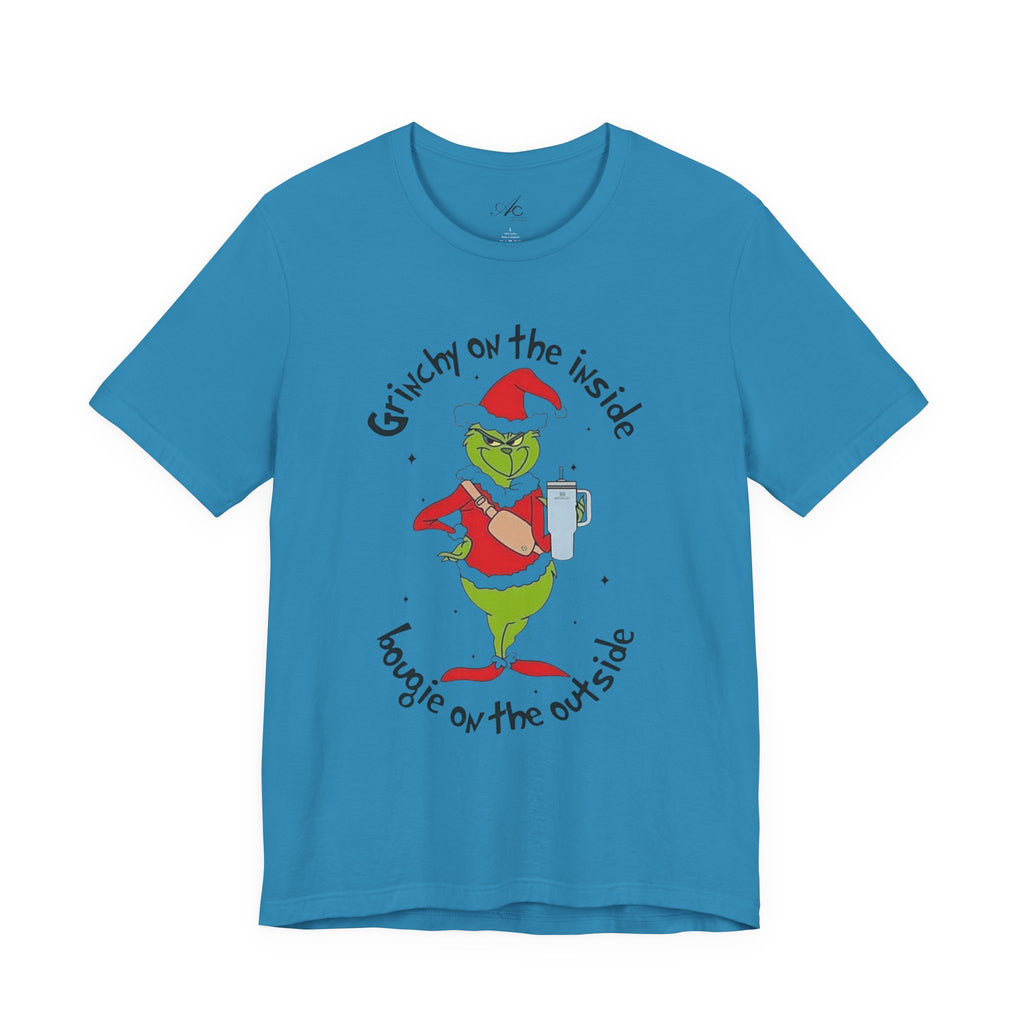 Grinch-Inspired Holiday Tee: 'Grinchy on the Inside, Boogie on the Outside'