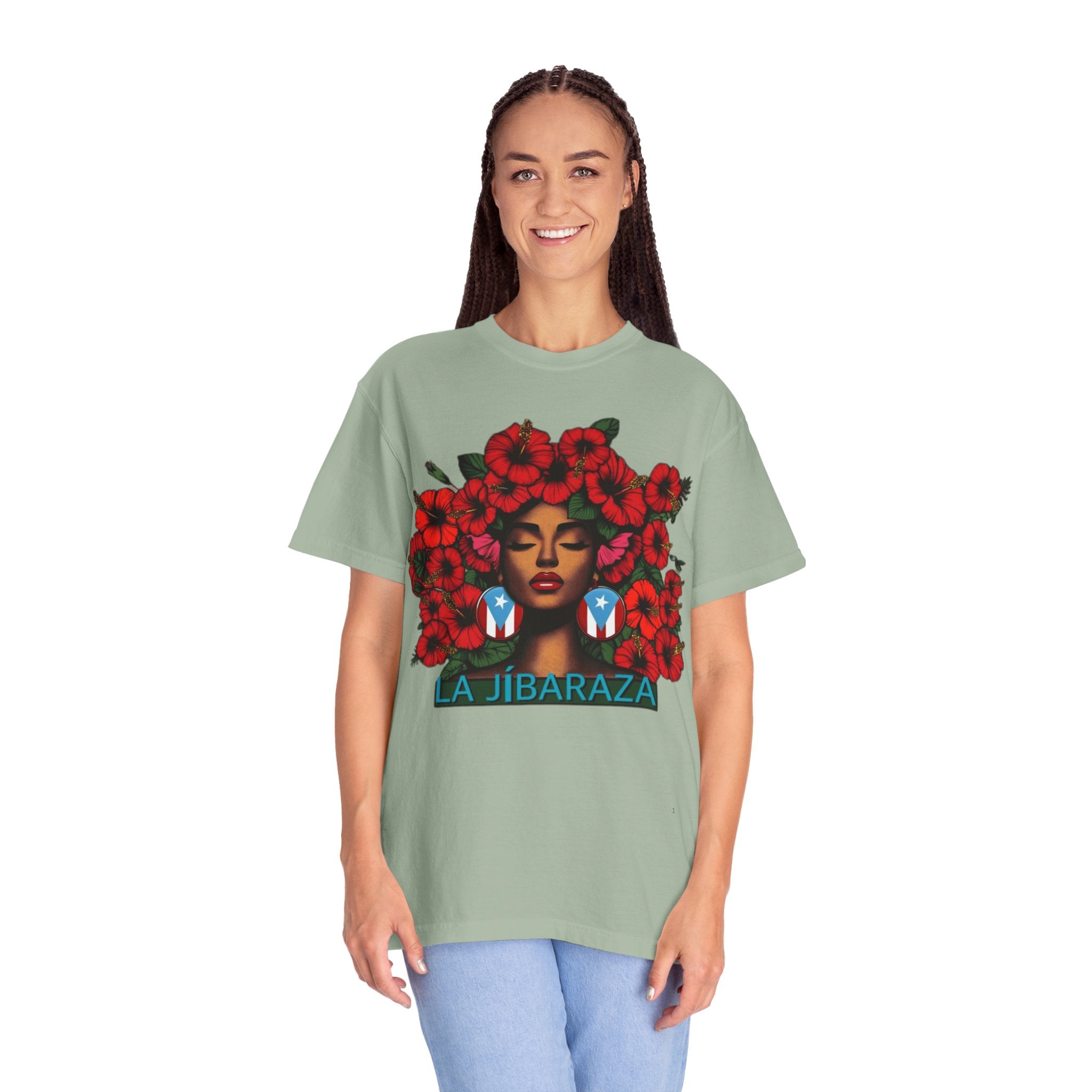 Puerto Rico Navidades T-Shirt — "La Jíbaraza" Floral Puerto Rican Pride Tee