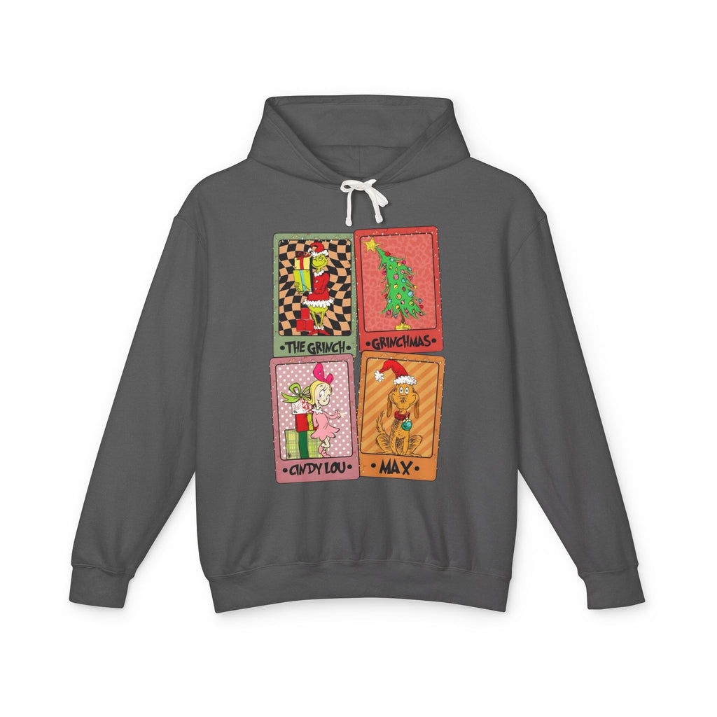 Grinchy Holiday Hoodie  'The Grinch' Christmas Cards Vintage Patch Pullover Cartoon Christmas T-shirts and Sweaters