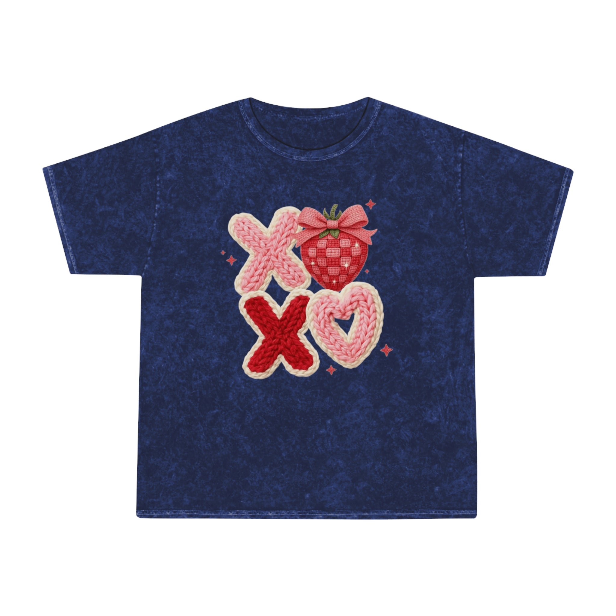 Valentine Strawberry XOXO Mineral Wash T-Shirt