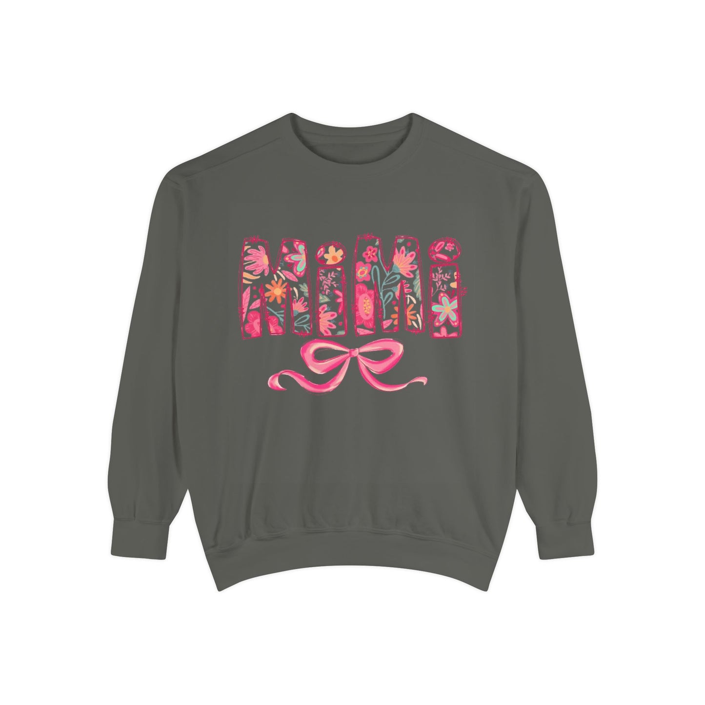Mama Floral Sweatshirt  Pink Floral 'MAMA' Design with Bow