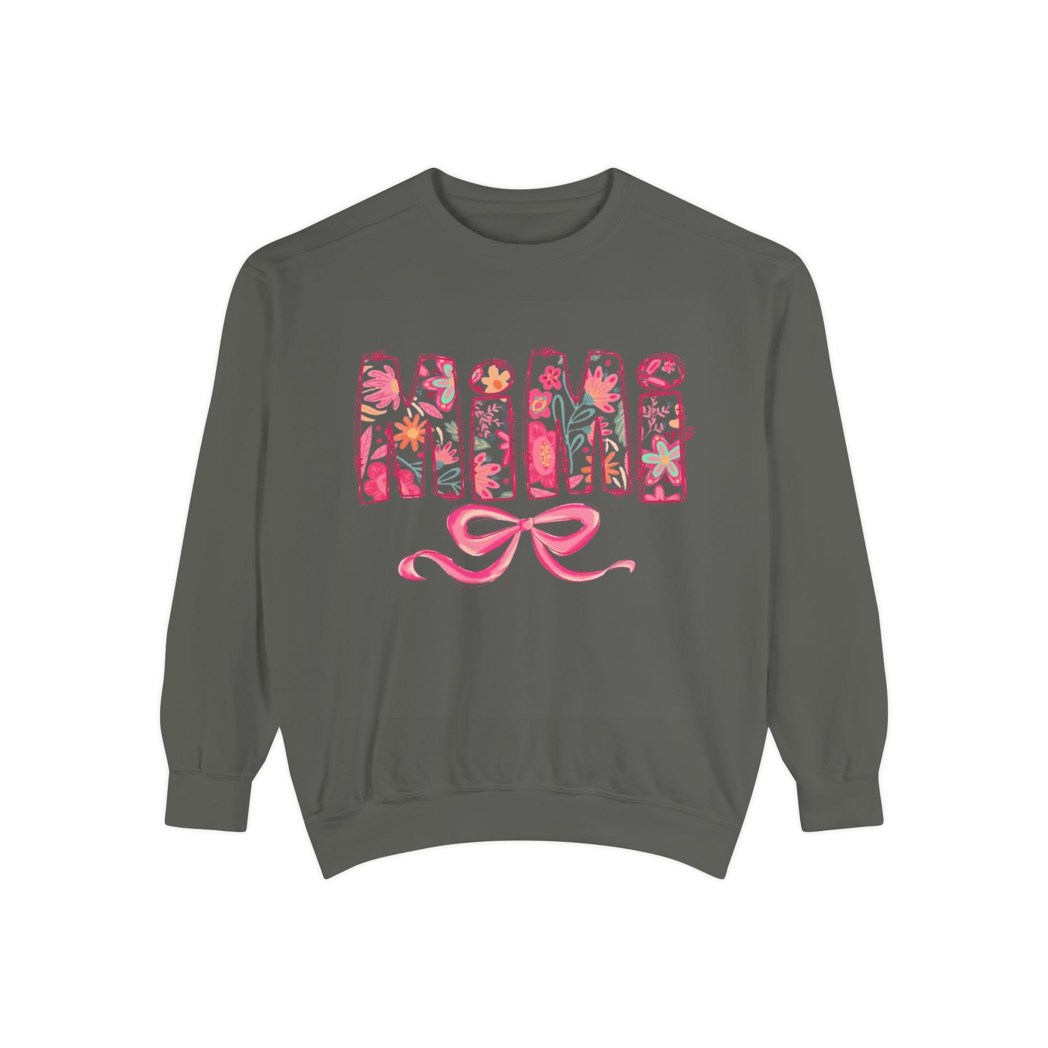 Mama Floral Sweatshirt  Pink Floral 'MAMA' Design with Bow