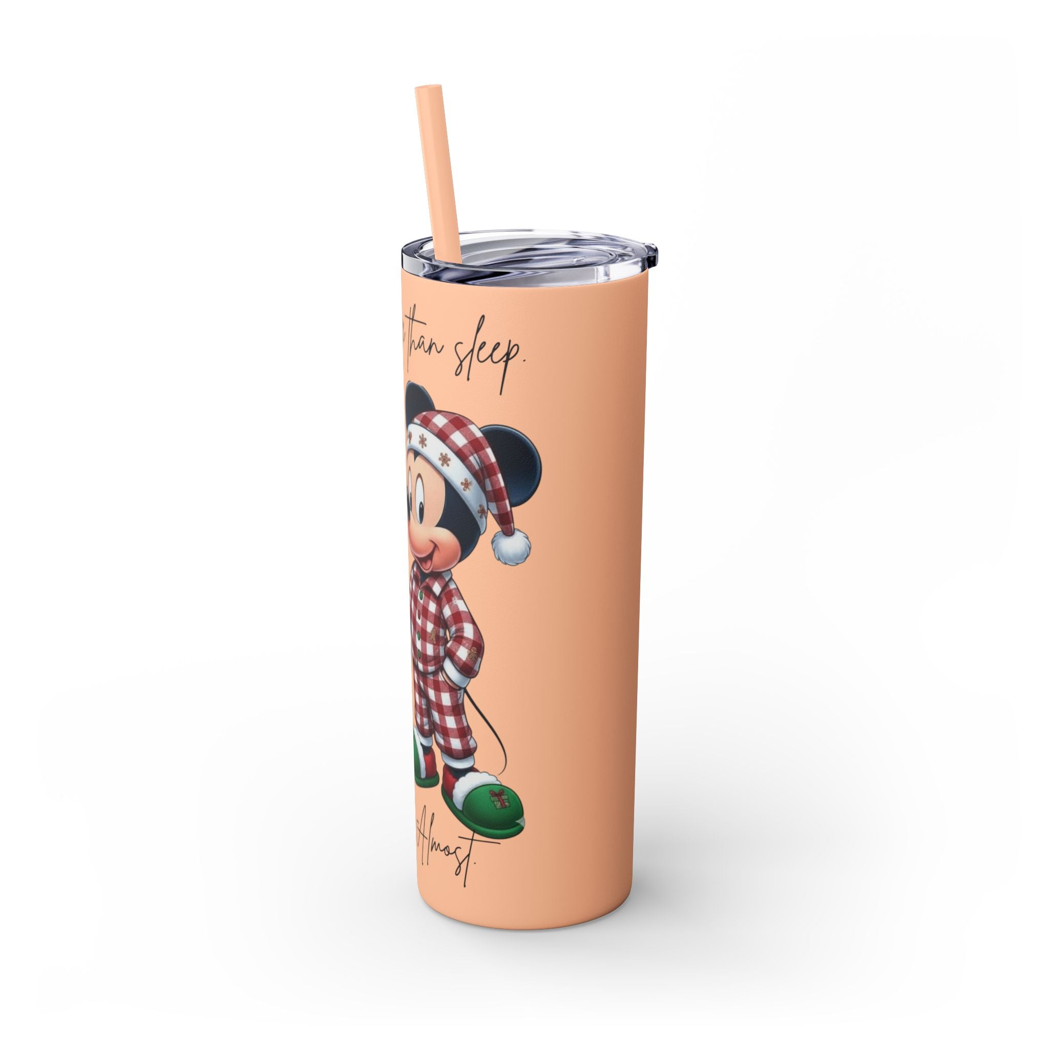 I Love You More Than Travel Tumbler — 20oz Skinny Cup with Straw