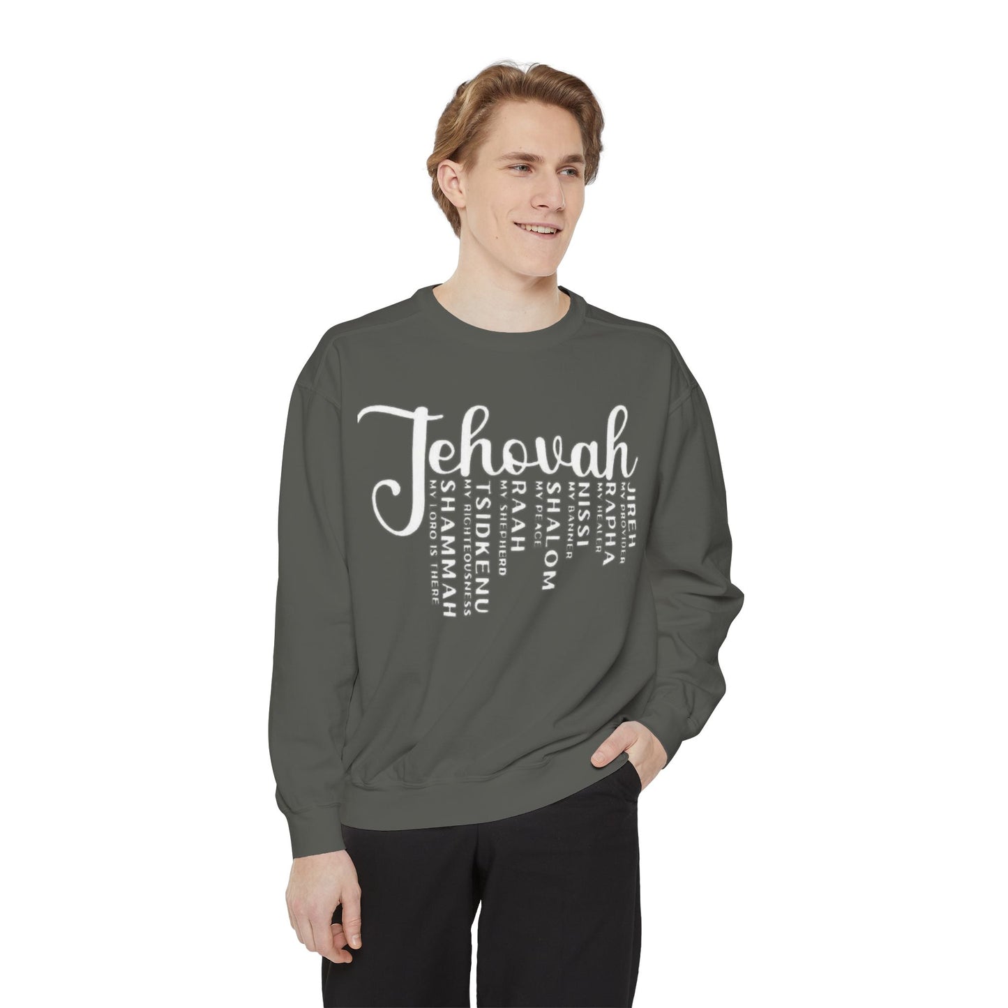 Jehovah Names Sweatshirt  Christian Faith Scriptural Names Pullover