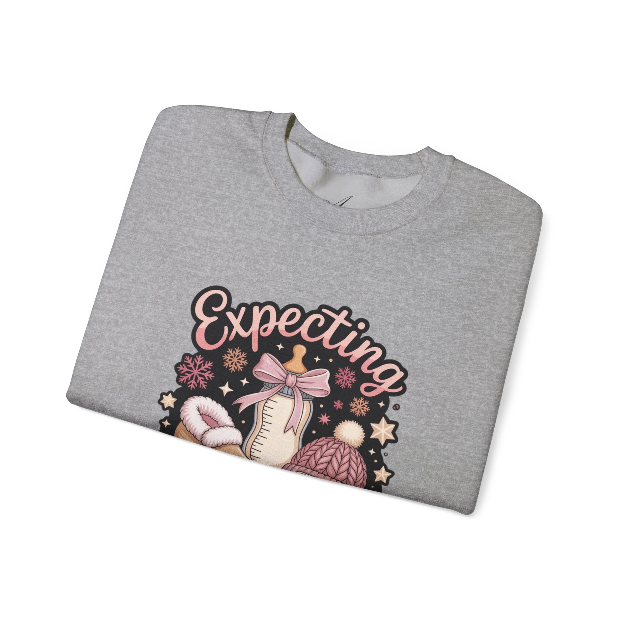 Expecting Season Sweatshirt  Cute Pregnancy Announcement Pullover Cartoon Christmas T-shirts and Sweaters