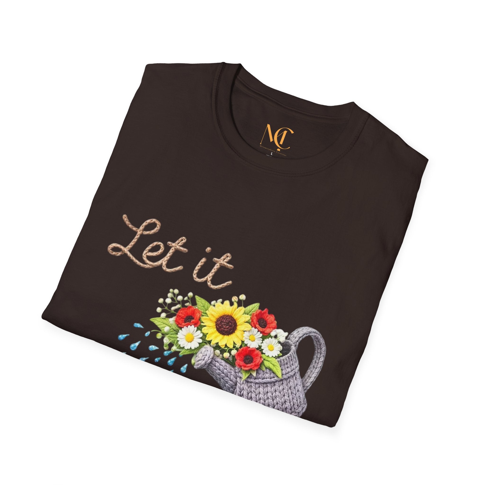 Let It Grow T-Shirt — Floral Watering Can Garden Tee