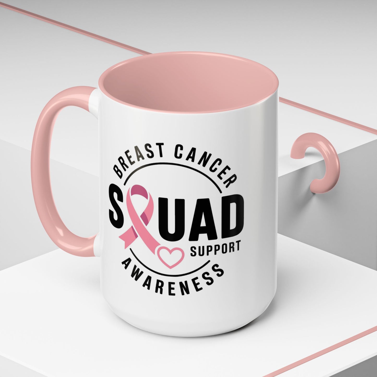 Breast Cancer Awareness Coffee Mug - Support Your Squad