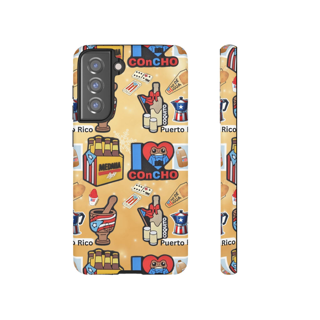 Puerto Rico Sticker Collage Tough Case  ‘I  Concho’ Pattern Phone Case