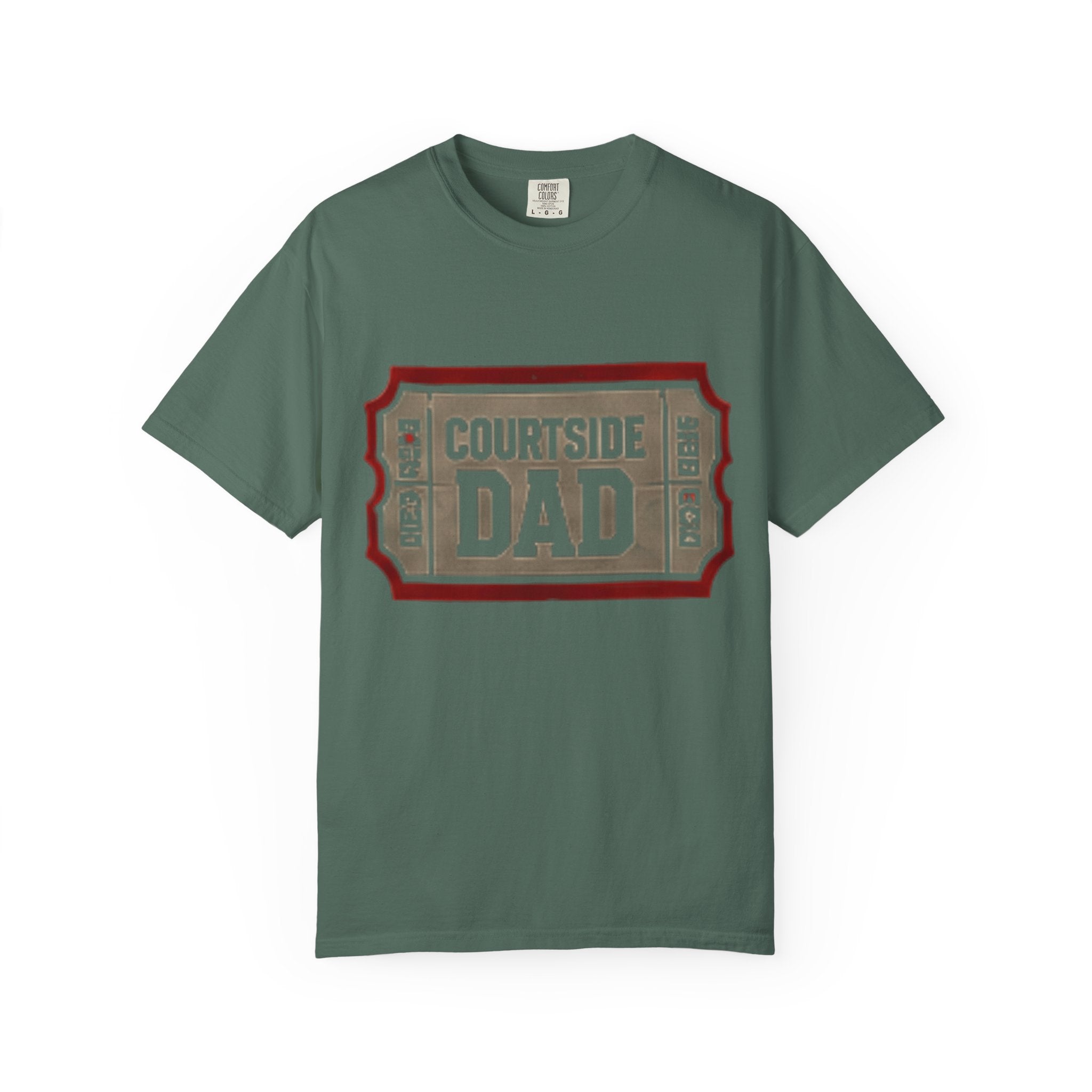 Courtside Dad T-Shirt — Vintage Ticket-Style Basketball Dad Tee