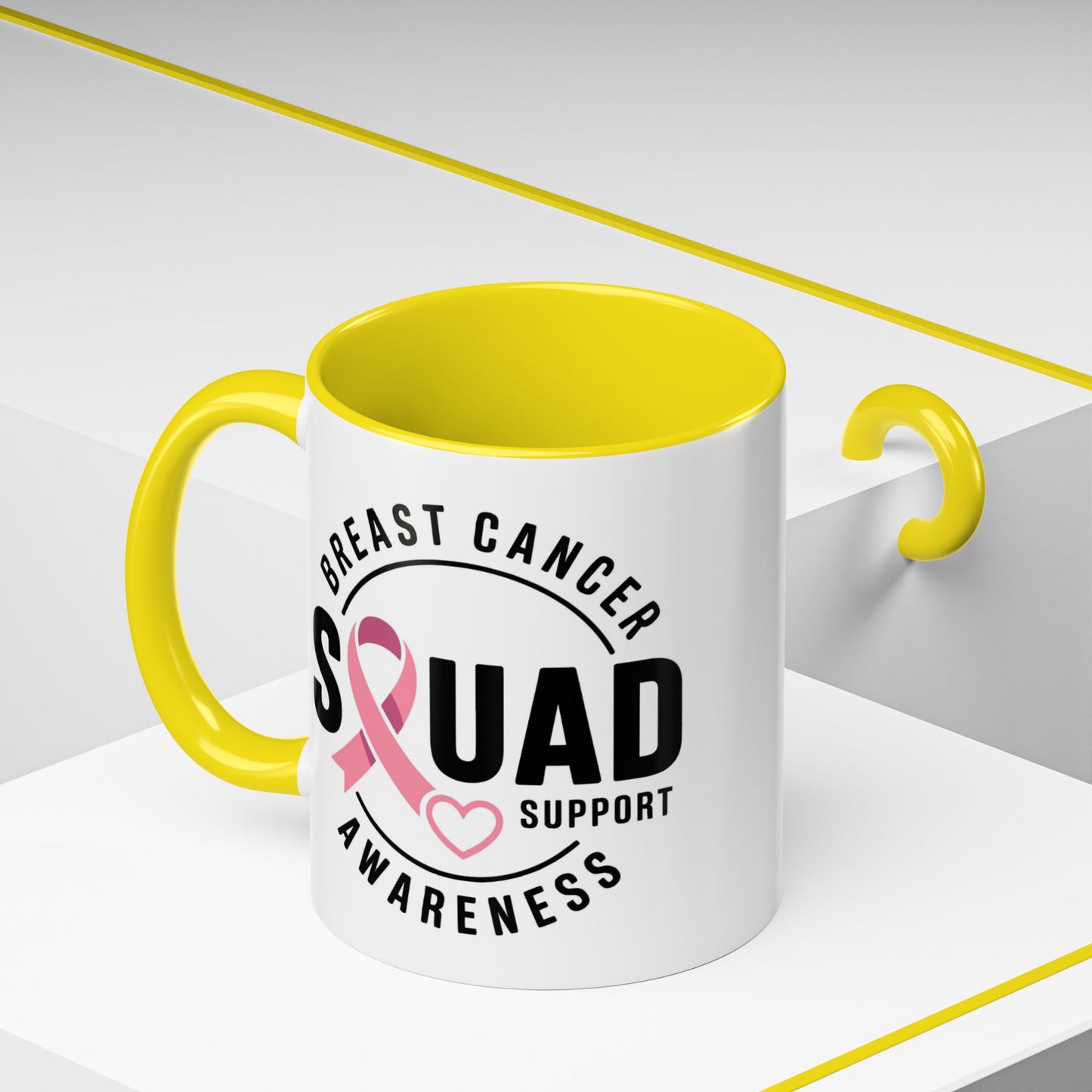 Breast Cancer Awareness Coffee Mug - Support Your Squad