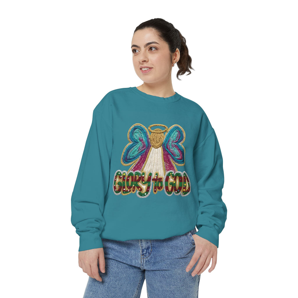 Glory to God Angel Sweatshirt Christmas Holiday Collection  Festive T-Shirt & Sweater