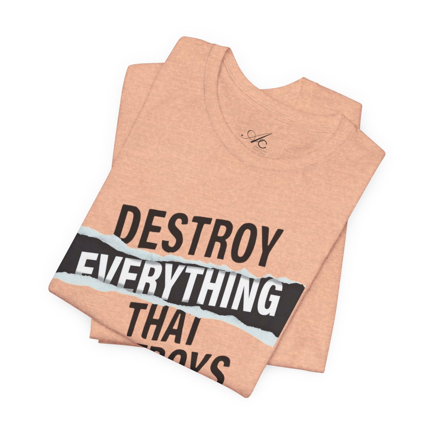 Destroy Everything That Destroys You T-Shirt  Bold Typographic Graphic Tee